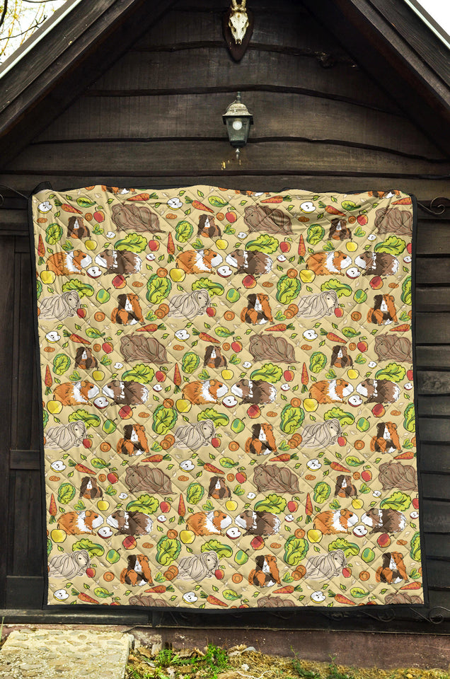 Guinea Pig Pattern Print Design 04 Premium Quilt
