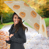 Cute Brown Pomeranian Puppy  Umbrella