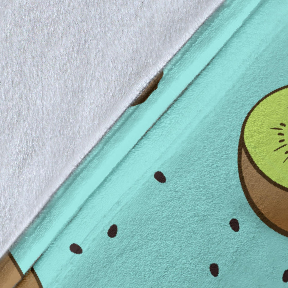 Kiwi Blue Background Premium Blanket