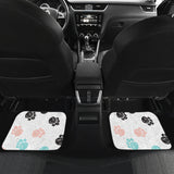 Dog Paws Pattern Print Design 04 Front and Back Car Mats