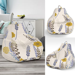 Lavender Modern Pattern Blackground Bean Bag Cover