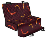 Boomerang Australian Aboriginal Ornament Circle Black Background Dog Car Seat Covers