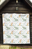 Cute Rhino Pattern Premium Quilt