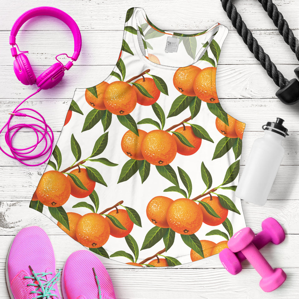 Oranges pattern background Women Racerback Tank Top