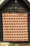 Greyhound Pattern Print Design 04 Premium Quilt