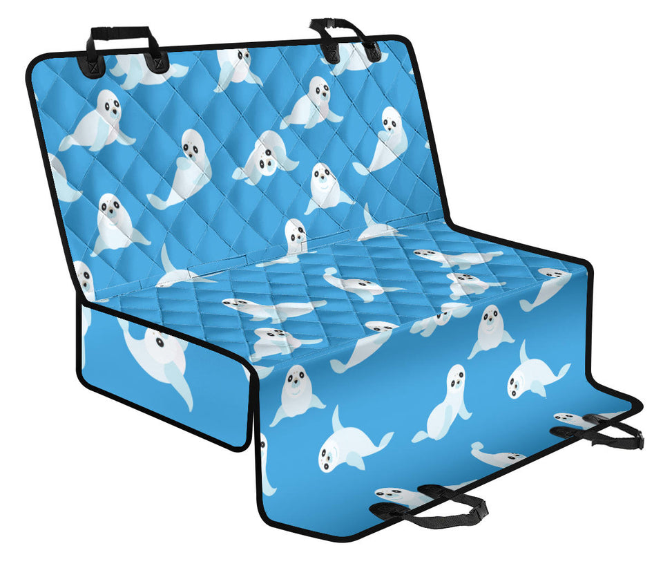 Cute Sea Lion Seal Pattern Background Dog Car Seat Covers