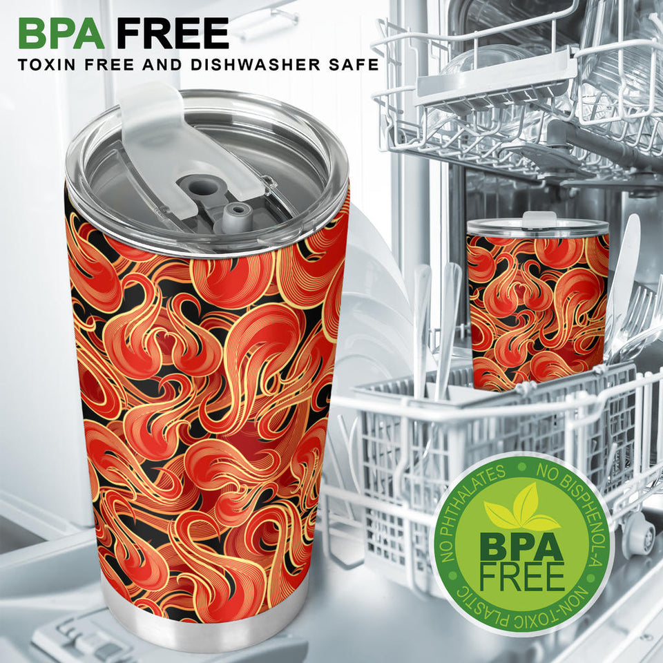 Fire Flame Pattern Tumbler