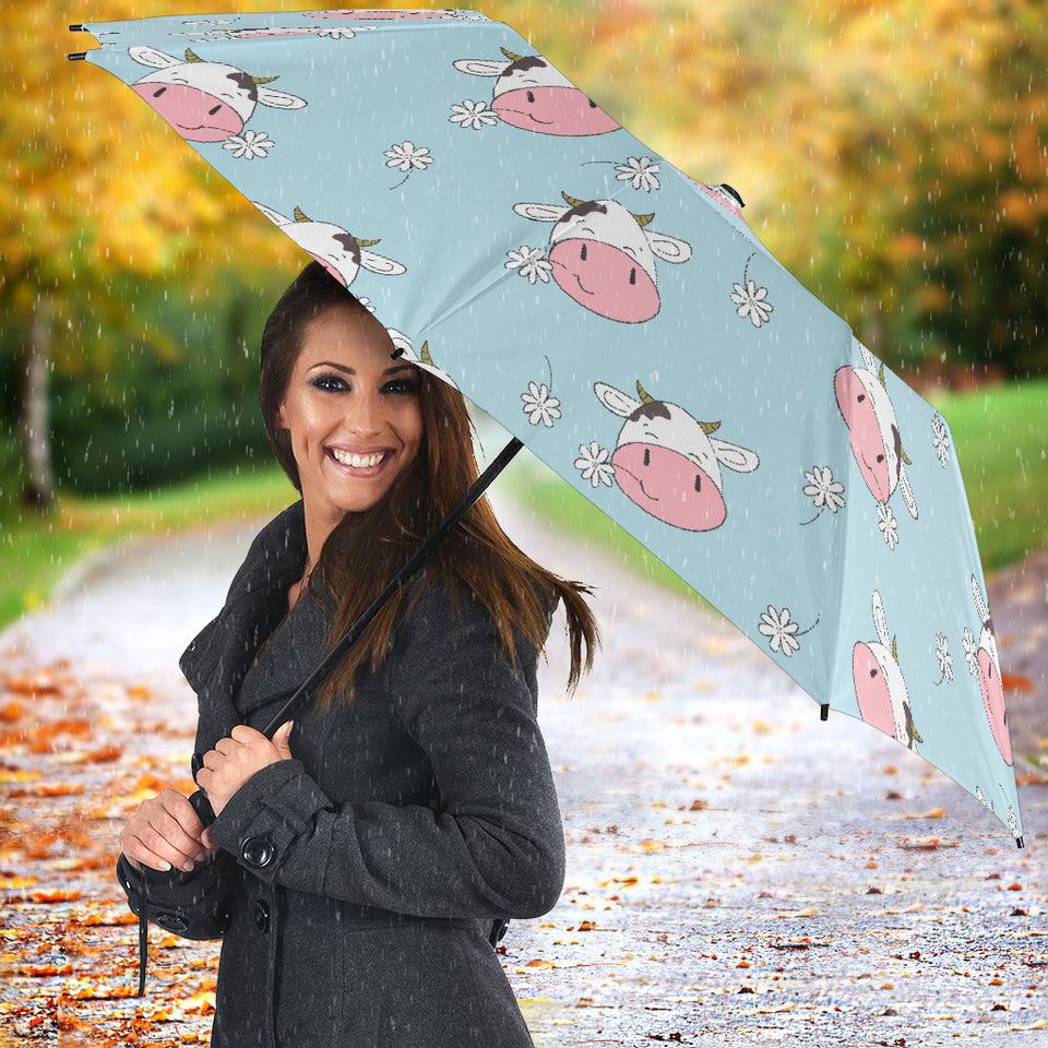 Cute Cow Flower Pattern Umbrella