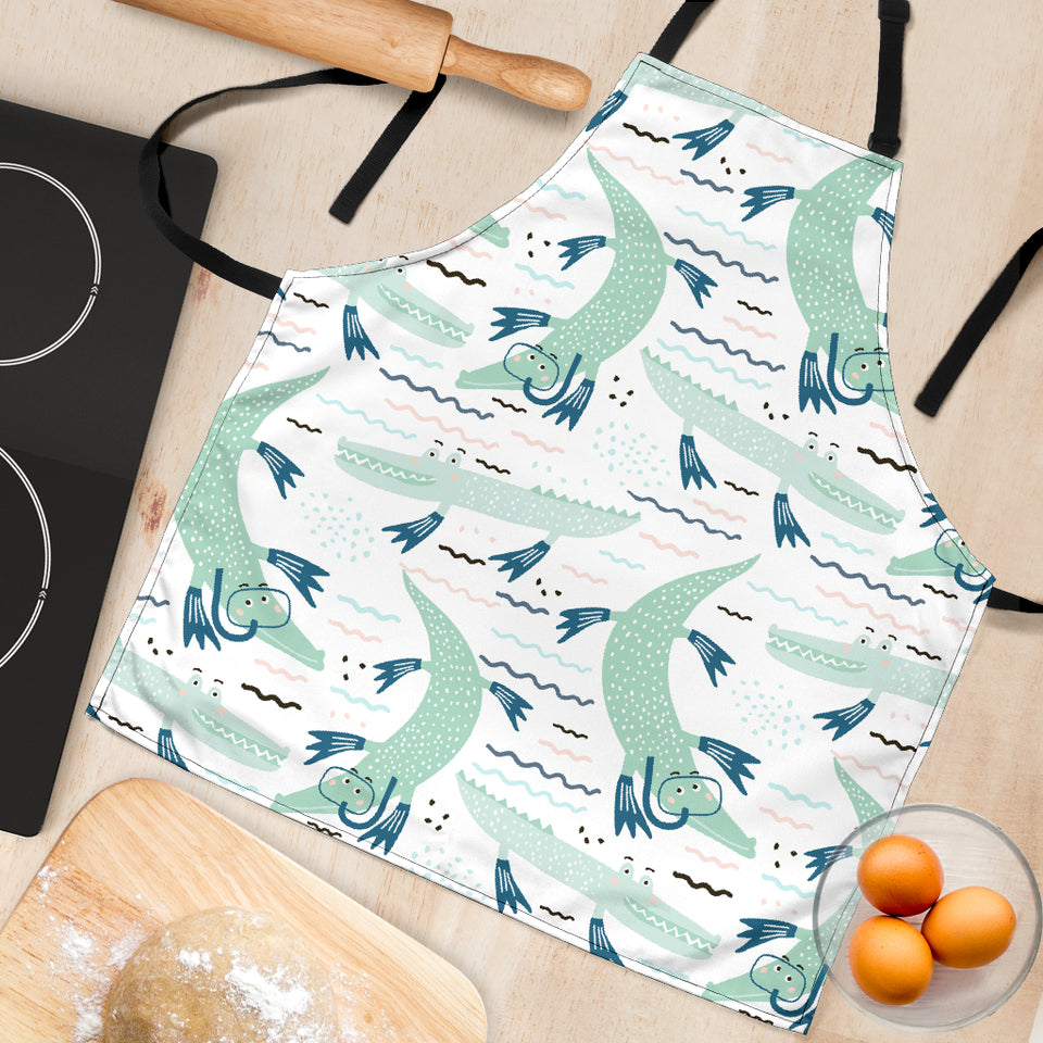 Crocodile Diver Pattern Adjustable Apron