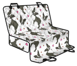 Boston Terrier Dog Hearts Vector Pattern Dog Car Seat Covers