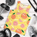 Grapefruit yellow background Men Tank Top