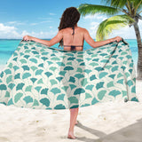 Green Ginkgo Leaves Pattern Sarong