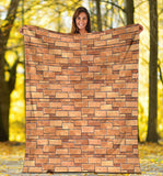 Brick Printed Pattern Print Design 04 Premium Blanket