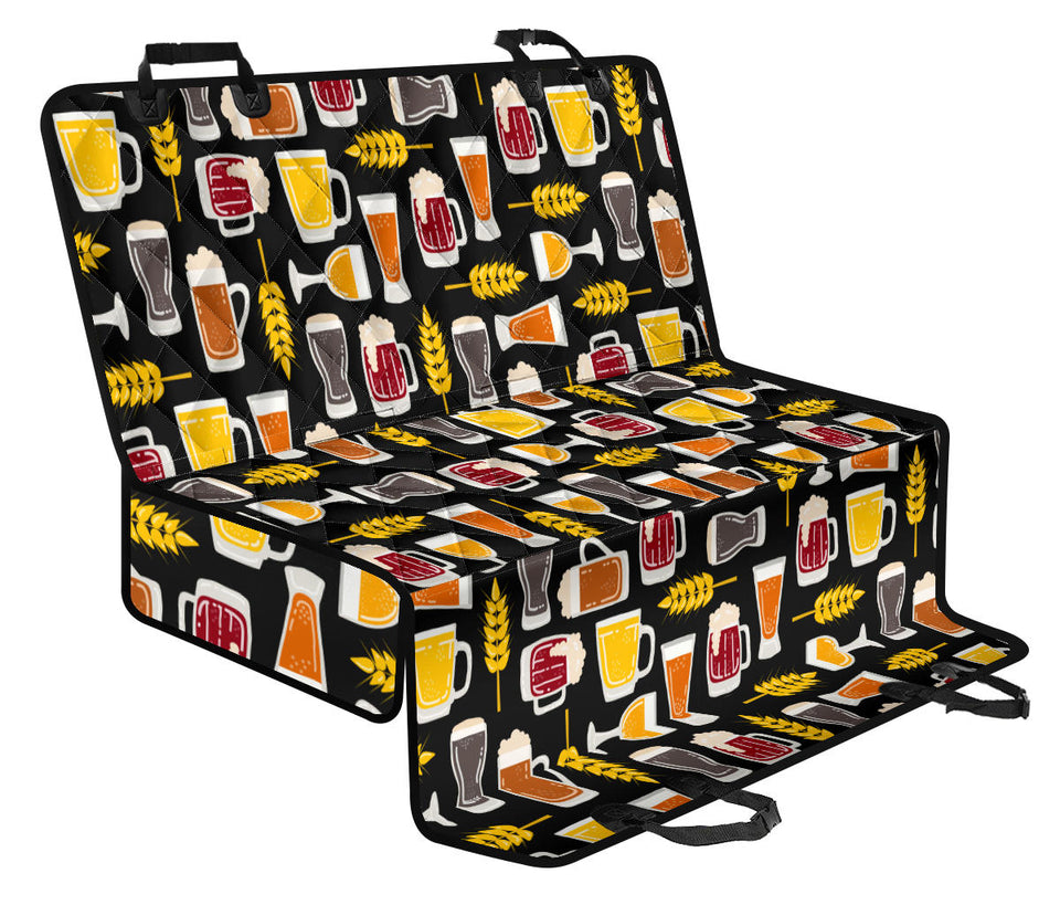 Beer Type Pattern Dog Car Seat Covers