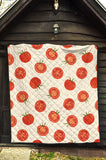 Tomato Dot Background Premium Quilt