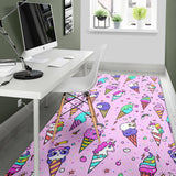 Cute Ice Cream Cone Animal Pattern Area Rug