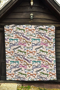 Sun Glasses Pattern Print Design 01 Premium Quilt