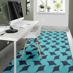 Stingray Pattern Print Design 02 Area Rug