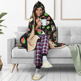 Raccoon Watermelon Pattern Hooded Blanket