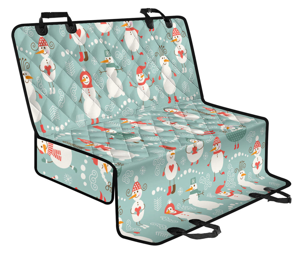 Cute Snowman Pattern Dog Car Seat Covers