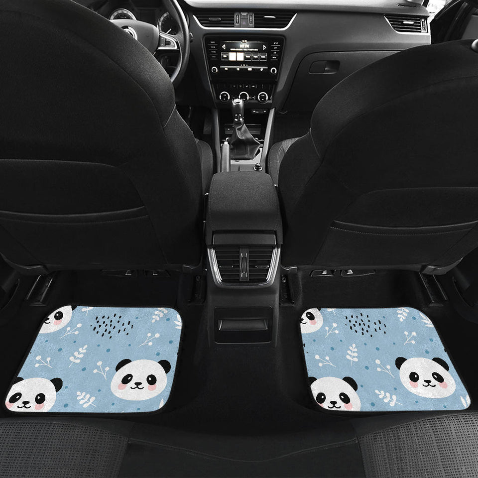 Cute Panda Pattern Front And Back Car Mats
