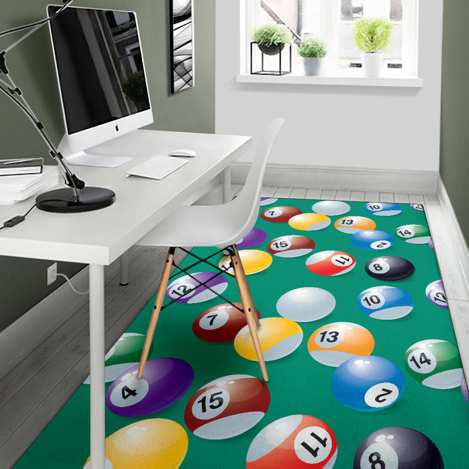 Billiard Ball Pattern Print Design 01 Area Rug