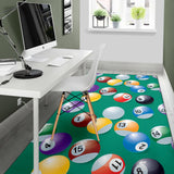 Billiard Ball Pattern Print Design 01 Area Rug
