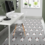 Bull Terrier Pattern Print Design 05 Area Rug