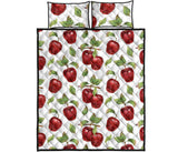 Red apples pattern Quilt Bed Set