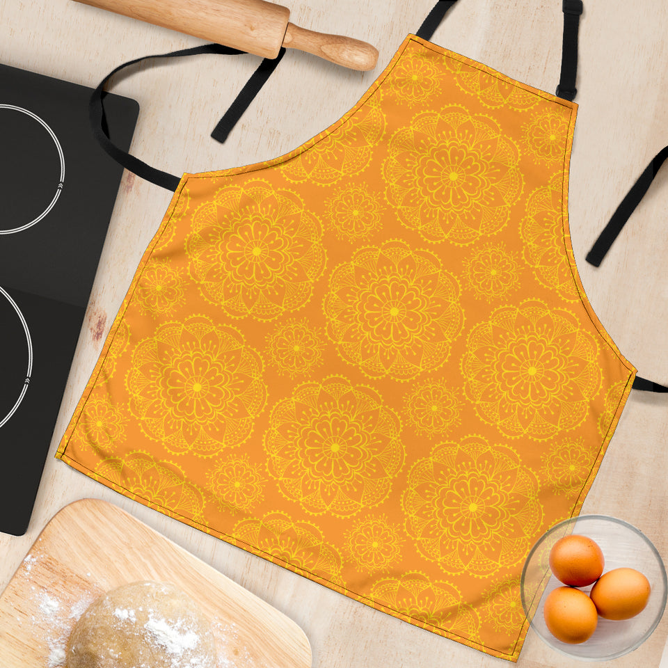 Orange Traditional Indian Element Pattern Adjustable Apron