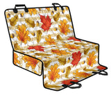 Maple Leaf Oak Leaf Acorns Beige Striped Background Dog Car Seat Covers