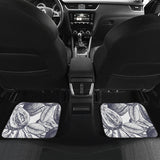 Guava Tropical Hand Drawn Pattern Front And Back Car Mats