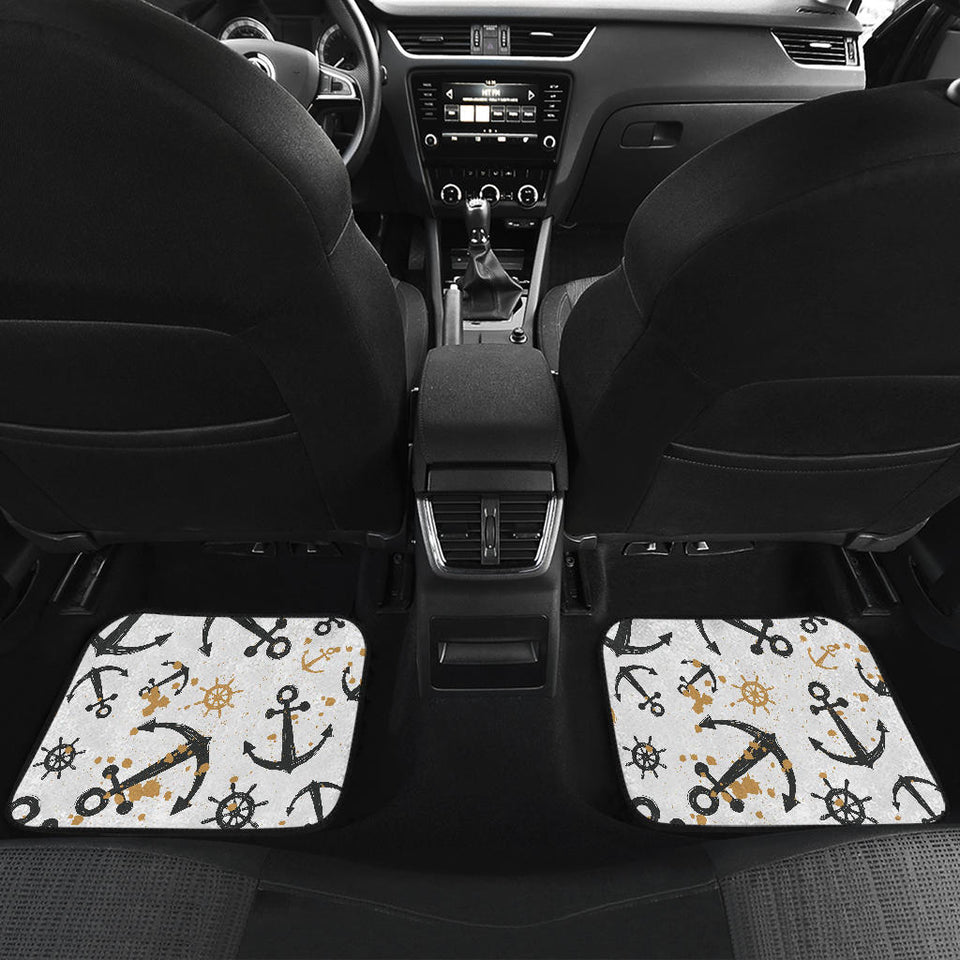 Anchors Rudders Pattern Front And Back Car Mats