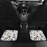 Anchors Rudders Pattern Front And Back Car Mats