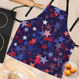 Red Blue Star Pattern Adjustable Apron