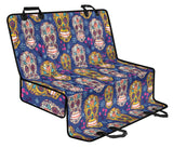 Sugar Skull Flower Pattern Dog Car Seat Covers