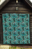 Anchor Nautical Green Background Premium Quilt