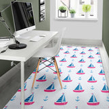 Sailboat Anchor Pattern Area Rug
