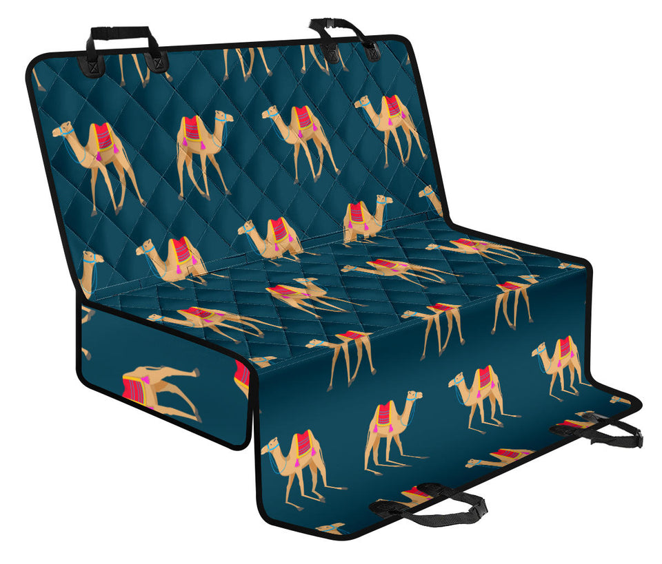 Camel Pattern Blue Blackground Dog Car Seat Covers