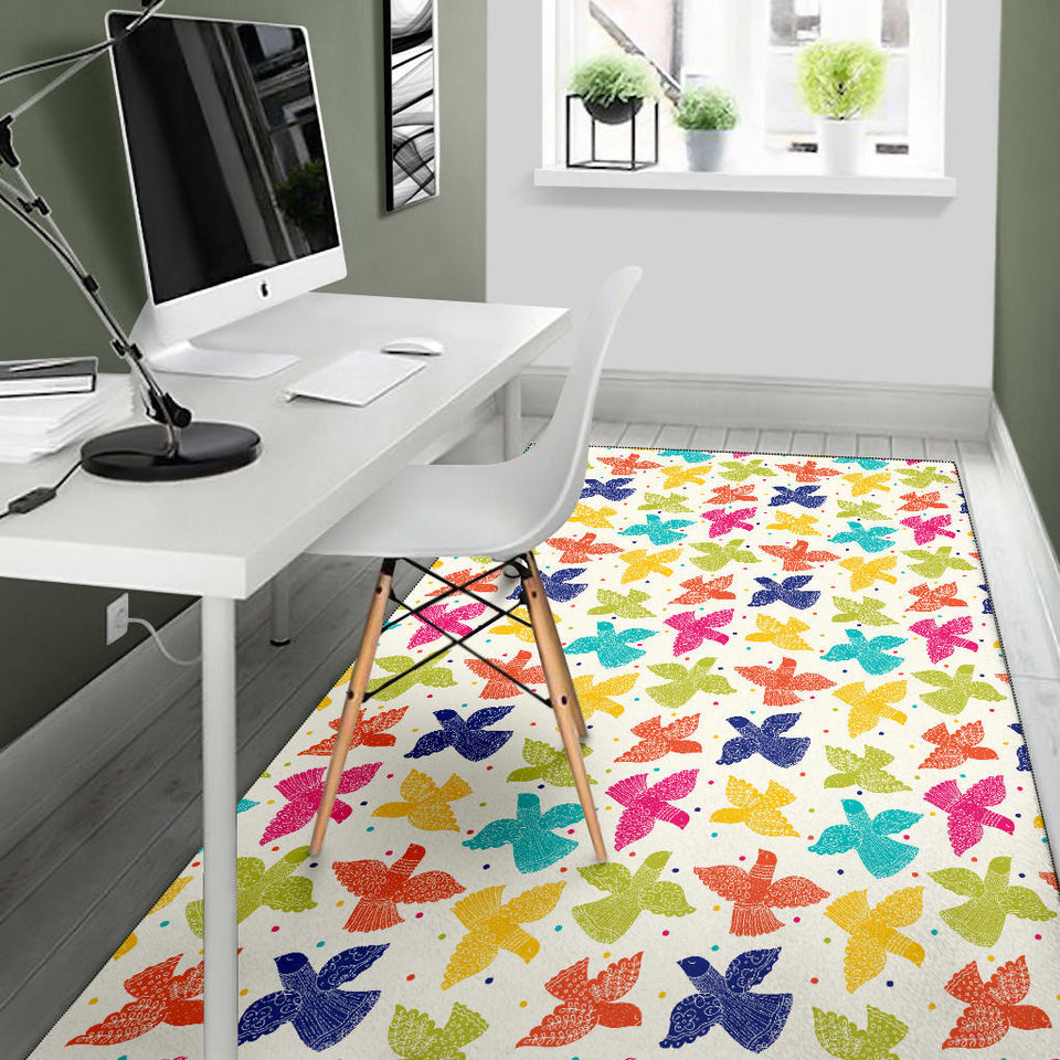 Pigeon Pattern Print Design 01 Area Rug