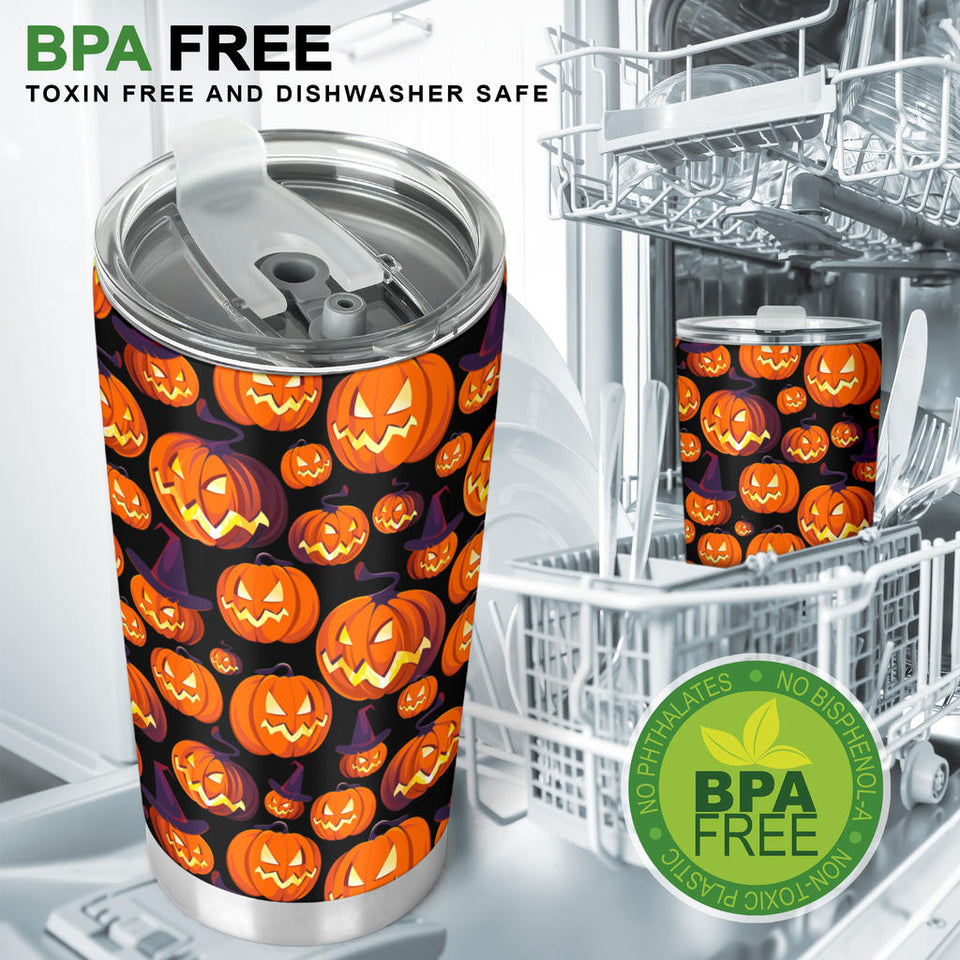 Halloween Pumpkin Pattern Tumbler