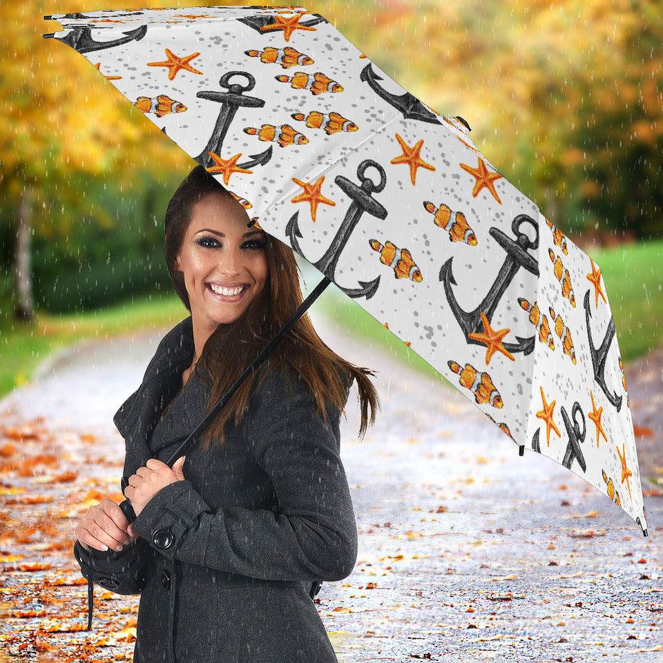 Clown Fish Pattern Print Design 02 Umbrella
