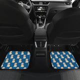 Golden Retriever Pattern Print Design 03 Front and Back Car Mats