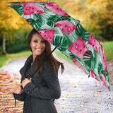 Watermelons Tropical Palm Leaves Pattern Umbrella