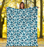 Hibiscus Pattern Print Design 04 Premium Blanket