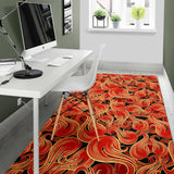 Fire Flame Pattern Area Rug