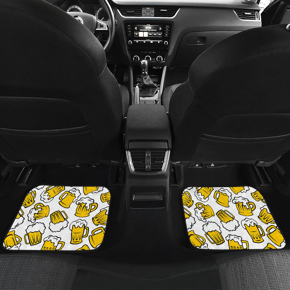 Beer Design Pattern Front And Back Car Mats