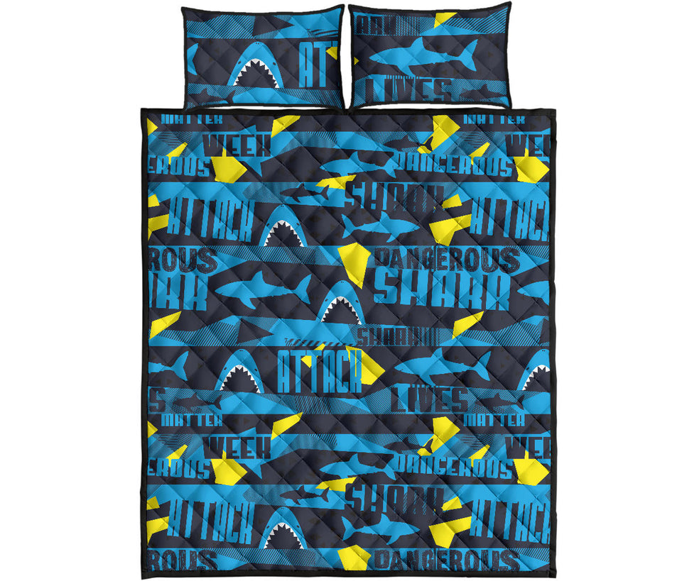 Shark dangerous Quilt Bed Set