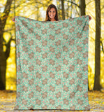 Hippopotamus Pattern Print Design 02 Premium Blanket