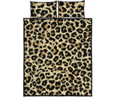 Leopard print design pattern Quilt Bed Set
